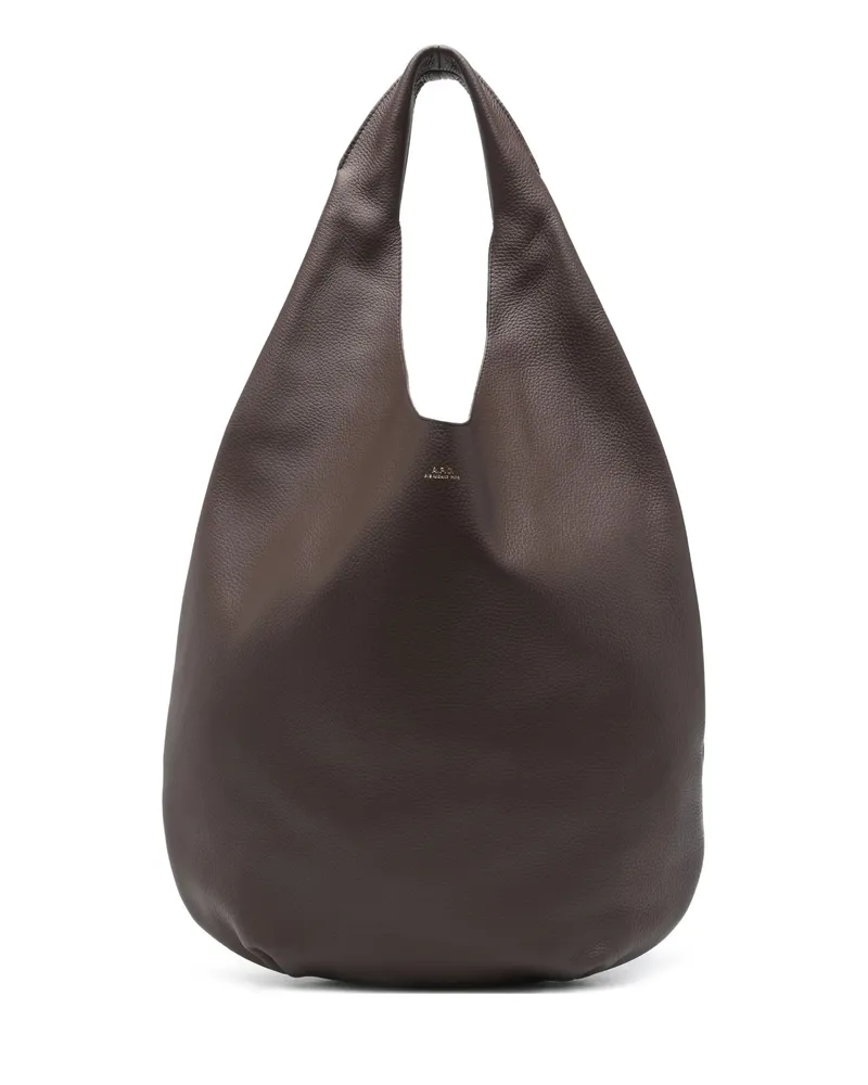 A.P.C. A. p.c. Le Neige Leather Shoulder Bag Brown