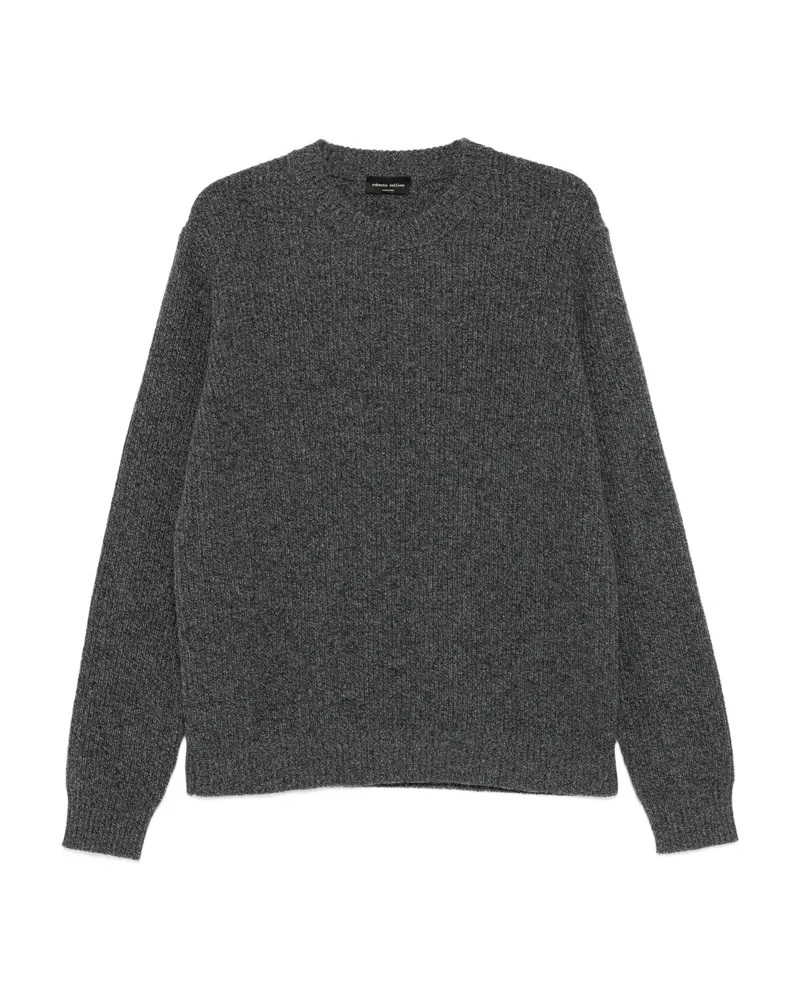 Roberto Collina Ribbed Crew-neck Sweater Grey