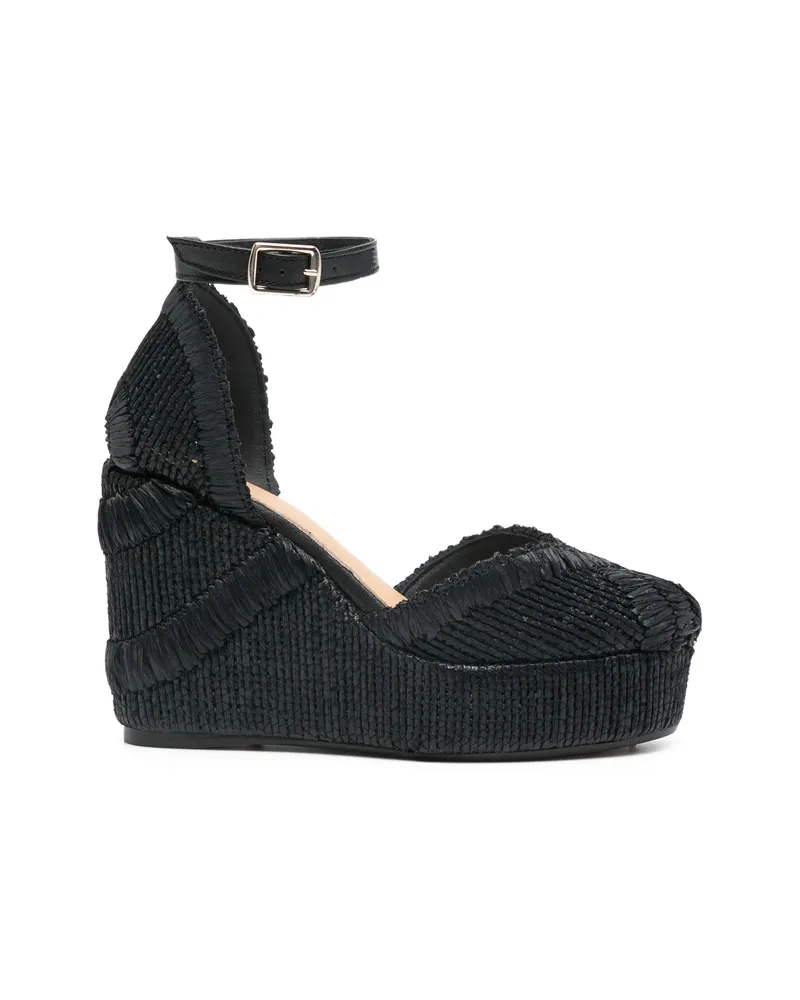 Castañer Charmie Ankle-strap Platform Espadrilles Black