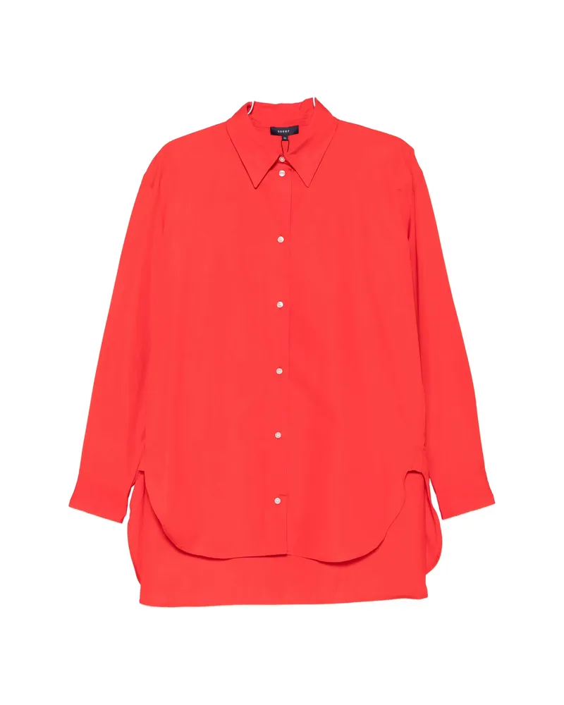 Soeur Grenade Curved-hem Shirt Red