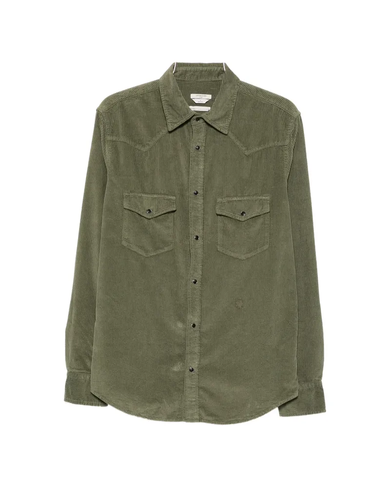 Jacob Cohën Corduroy-texture Shirt Green