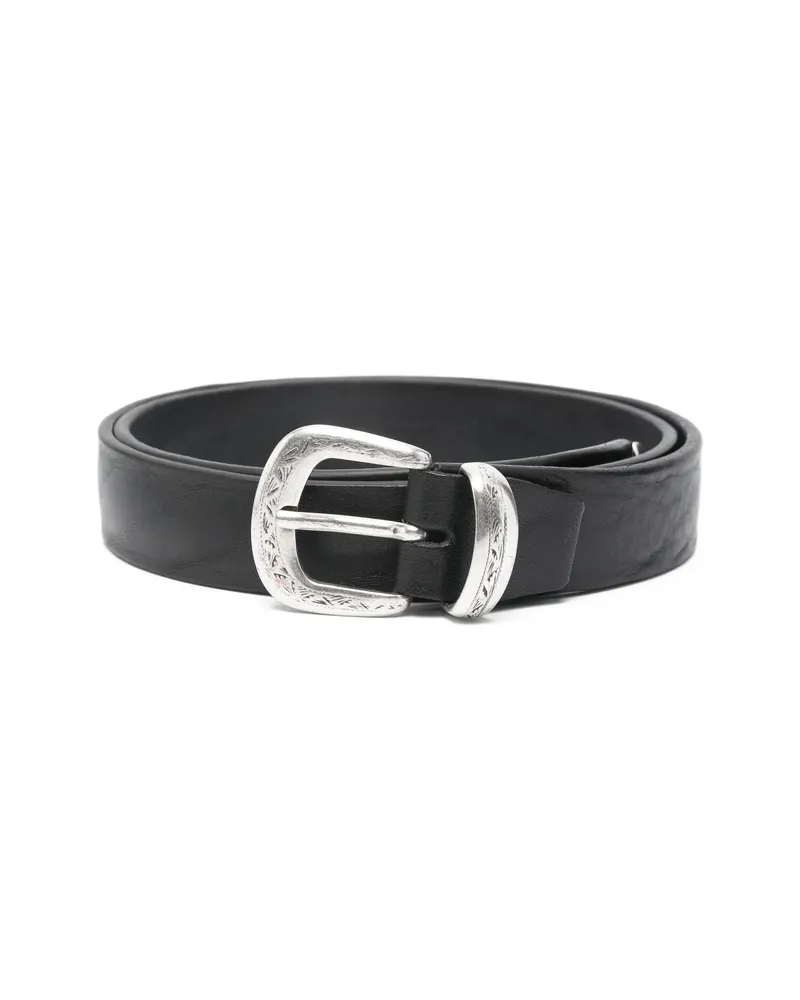 ERALDO Engraved-buckle Belt Black