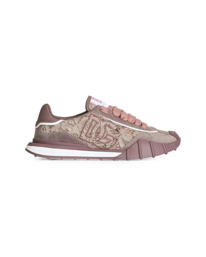 Dolce & Gabbana DG Athletic Sneakers In Lace Purple