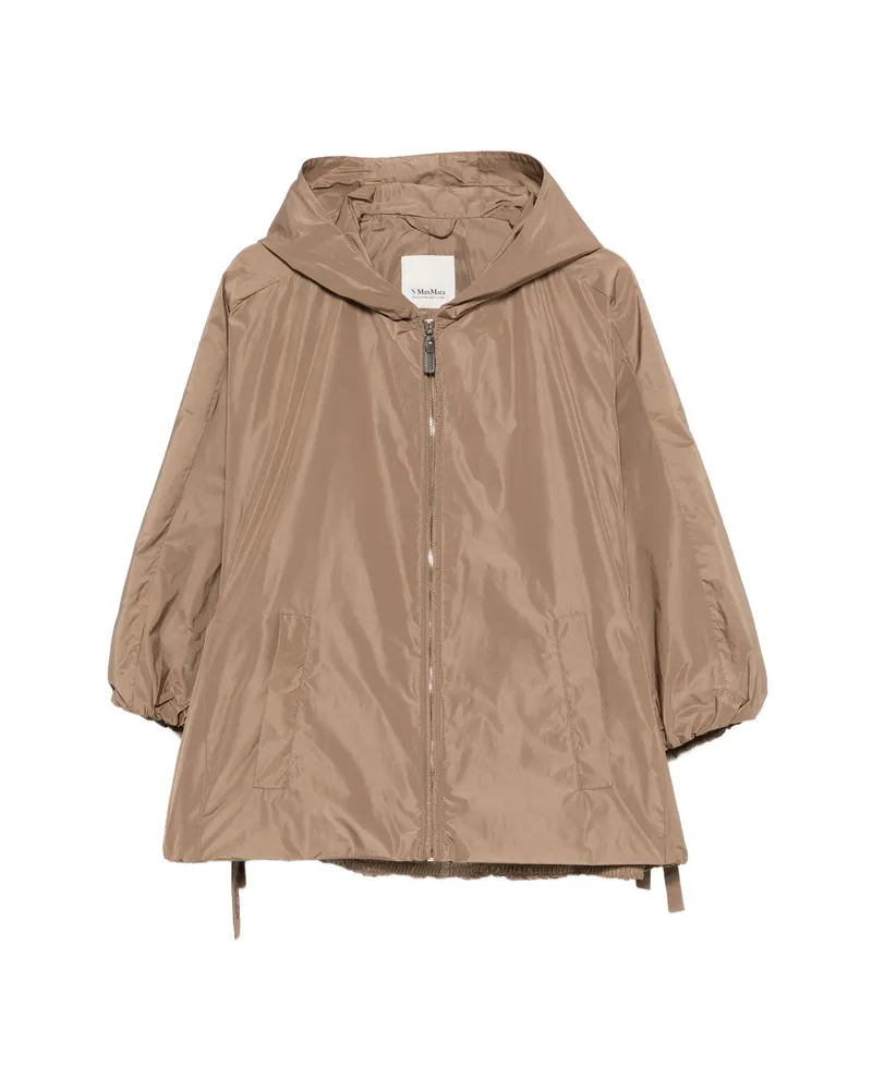 Max Mara Drawstrings-hem Coat Neutrals