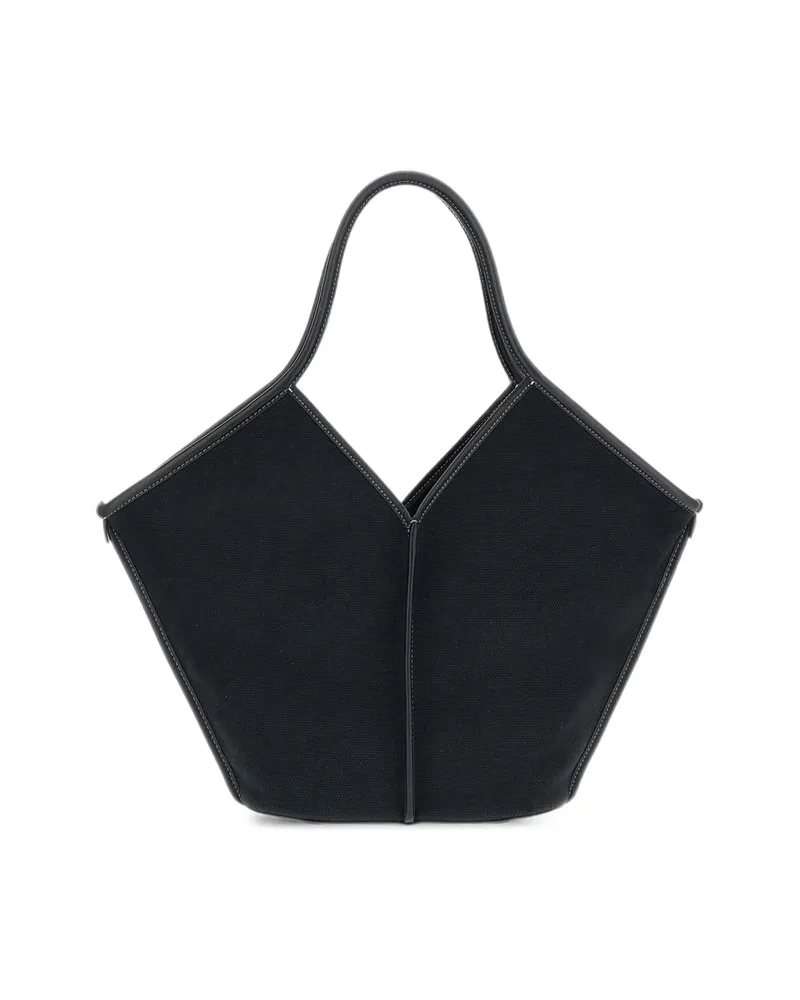 HEREU Calella Leather-trim Tote Bag Black