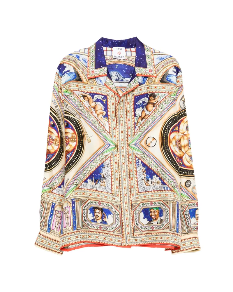 Casablanca Paris Printed Shirt Neutrals