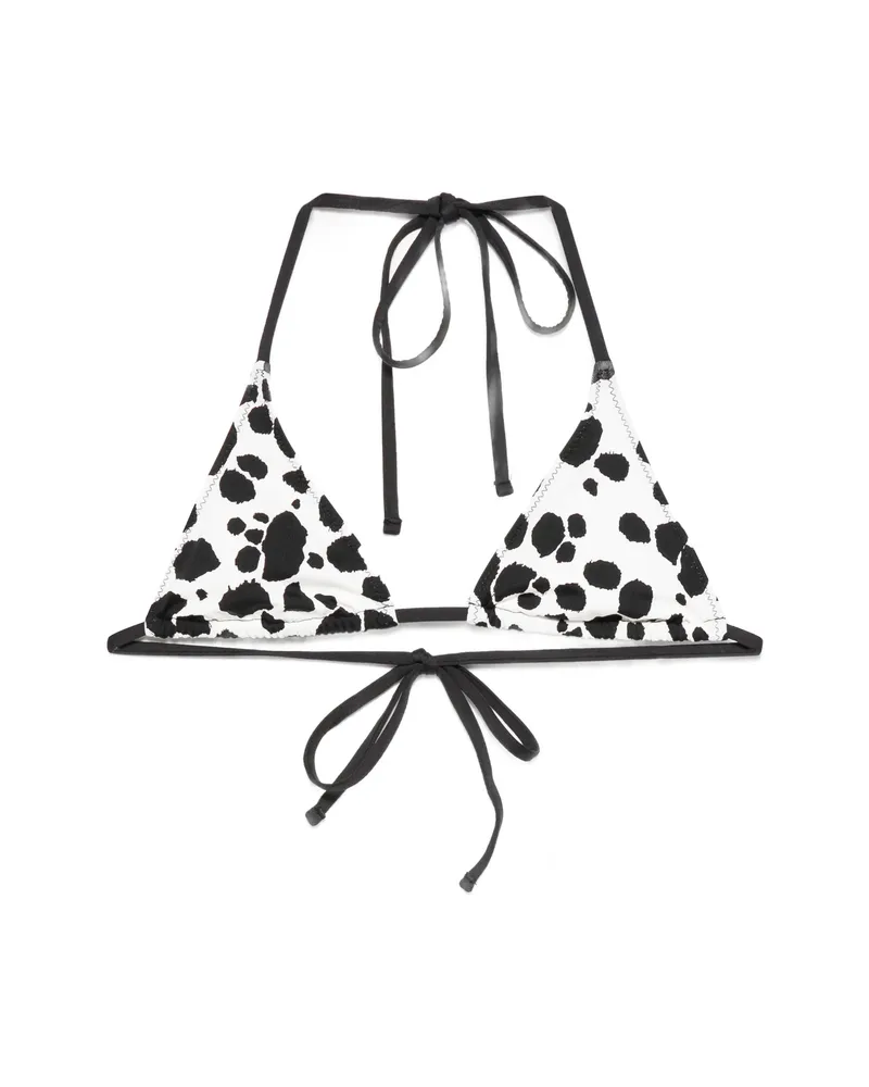 Frankies Bikinis Paradise Triangle Bikini Top White