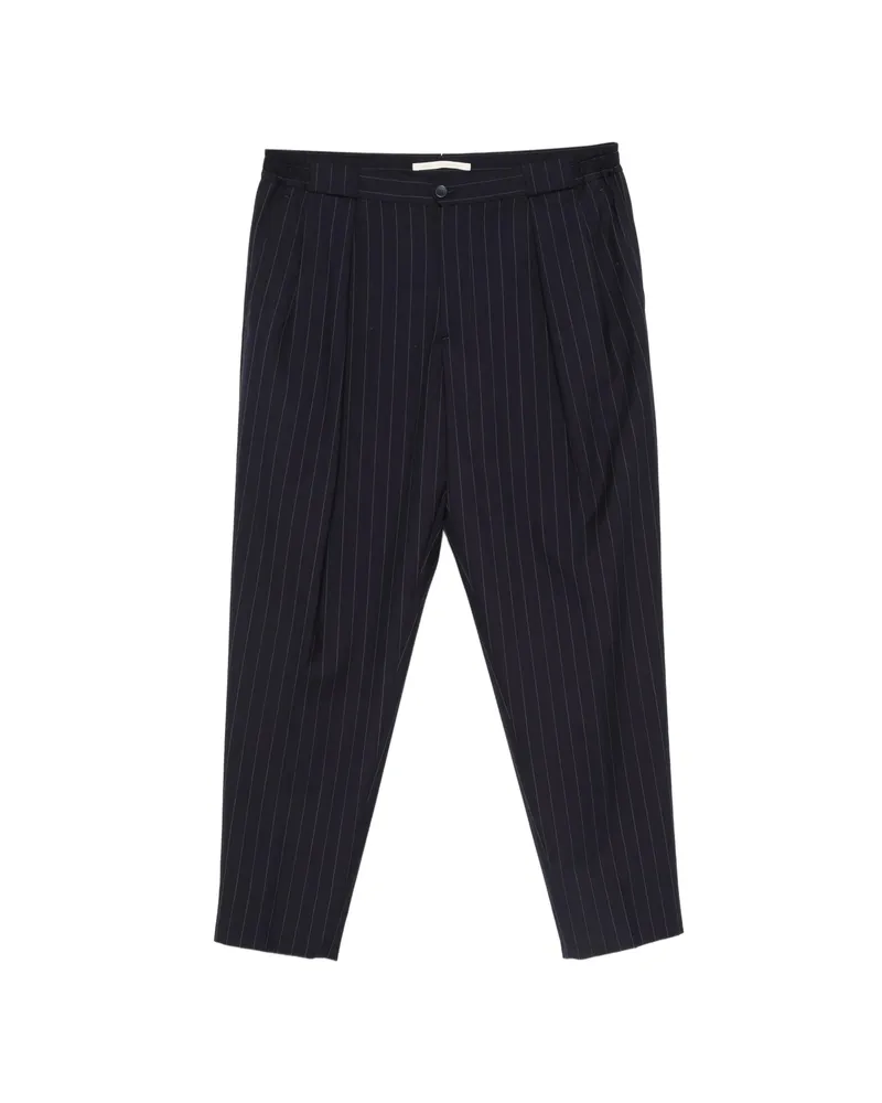 Briglia 1949 Portobellos Pinstripe Pleated Trousers Blue