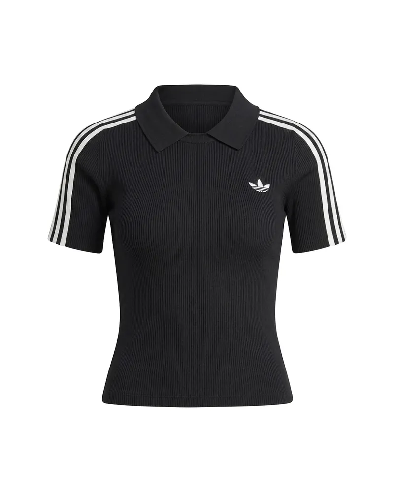 adidas Cali Ribbed-knit T-shirt Black