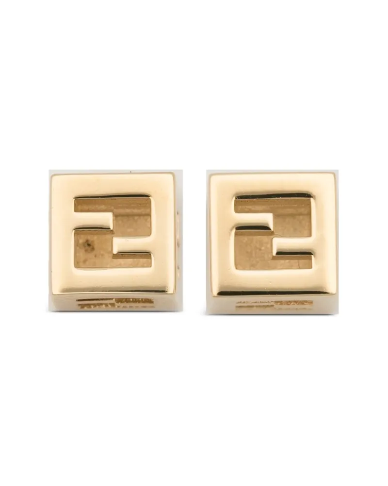 Fendi FF Cube Earrings Gold
