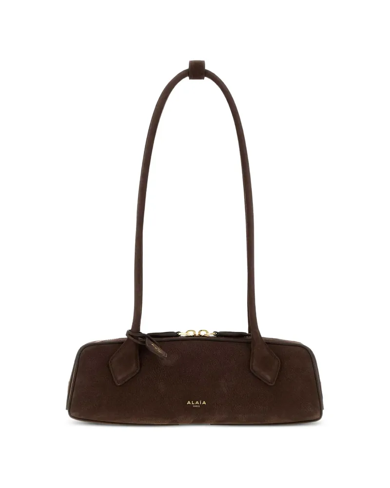 Alaïa Small Le Teckel Leather Shoulder Bag Brown