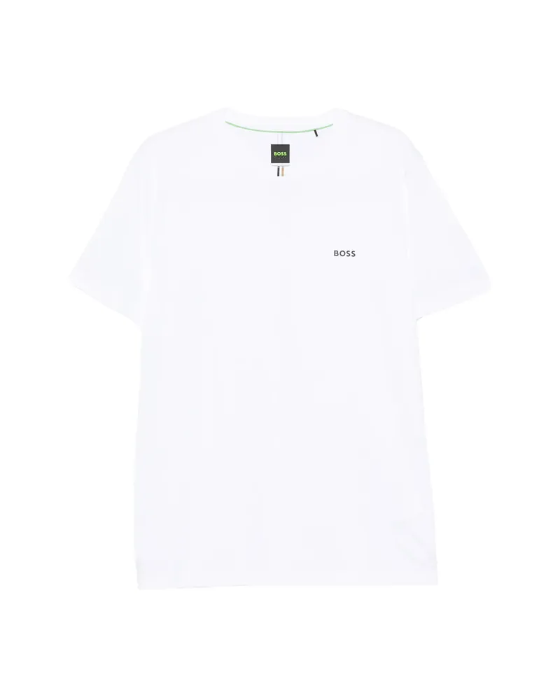 HUGO BOSS Logo-print Crew-neck T-shirt White