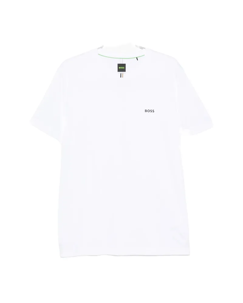 HUGO BOSS Logo-print Crew-neck T-shirt White