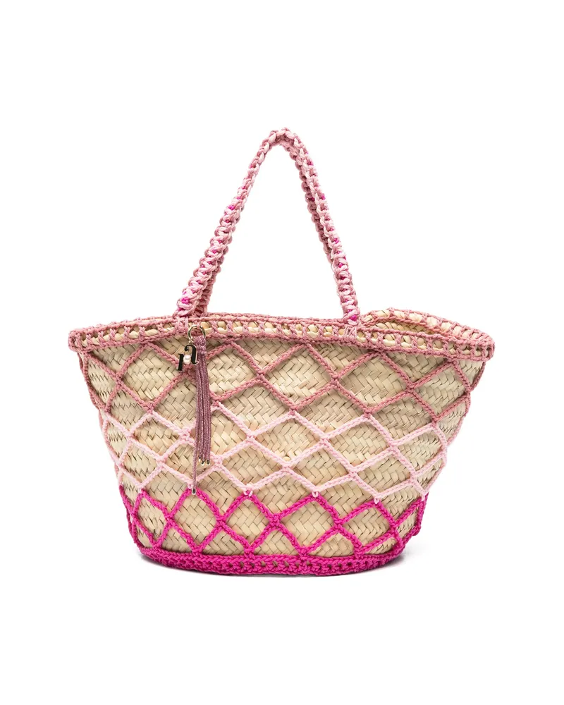 Rosantica Large Braided-rope Tote Bag Neutrals