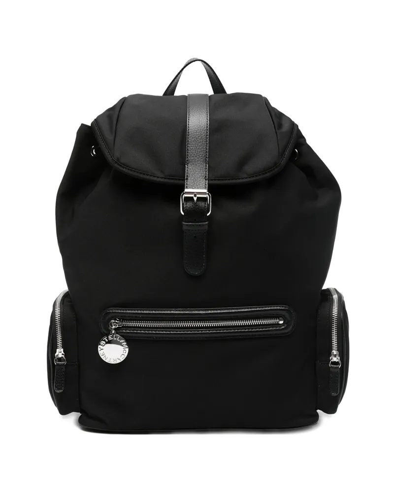 Stella McCartney Dartmoor Drawstring Flap Backpack Black
