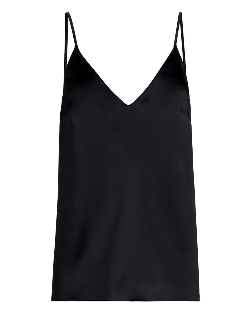 Brunello Cucinelli Stretch Silk Satin Camisole Black