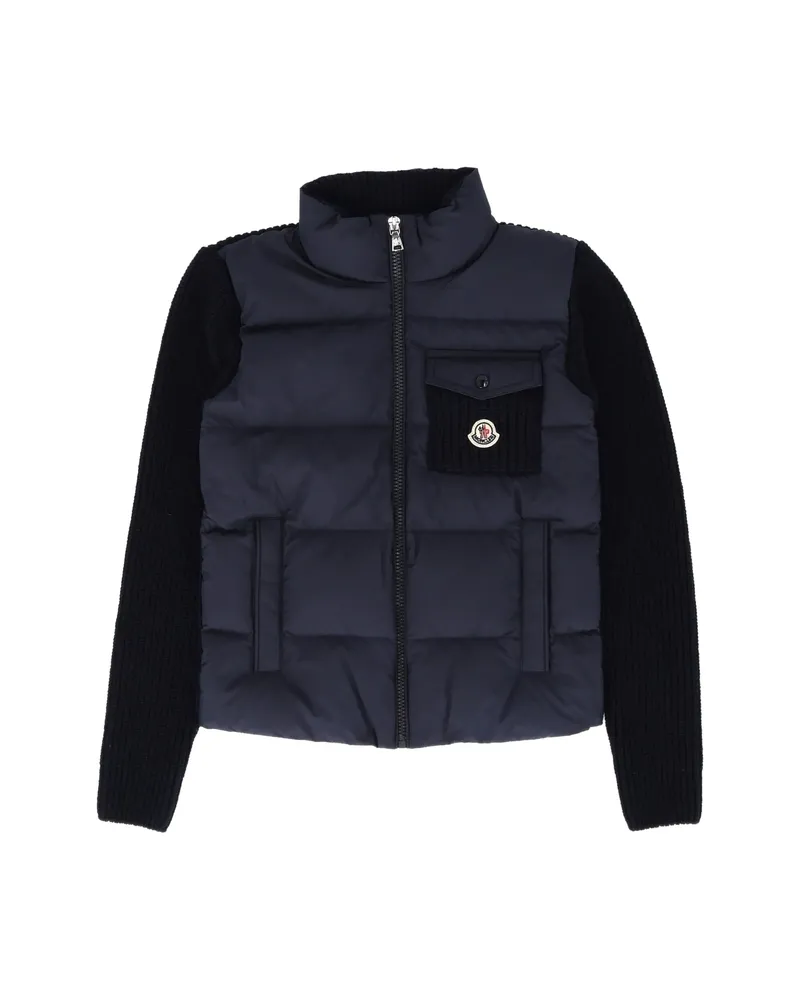 Moncler Padded Panelled Cardigan Blue