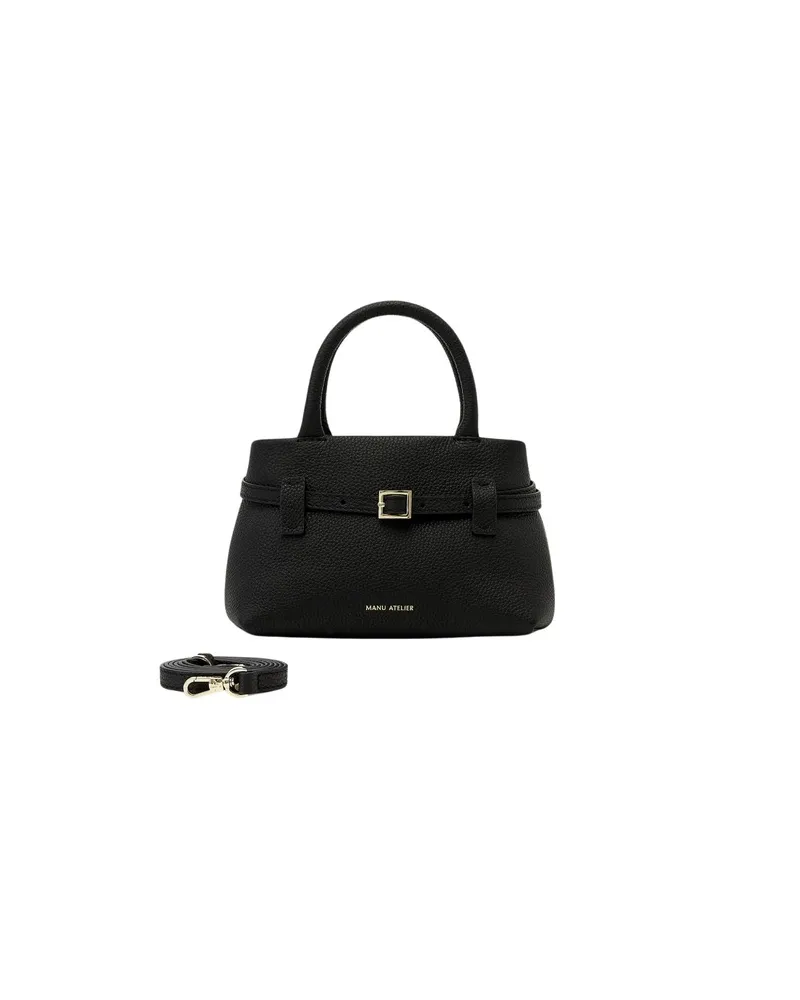 Manu Atelier Mini Le Cambon 20 Handbag Black