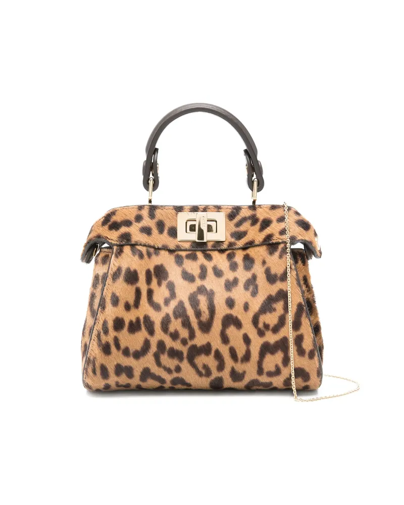 Fendi Nano Peekaboo Mini Bag Brown