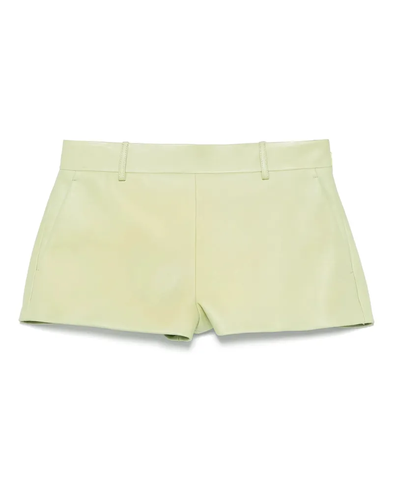 Gucci Embossed Leather Shorts Green