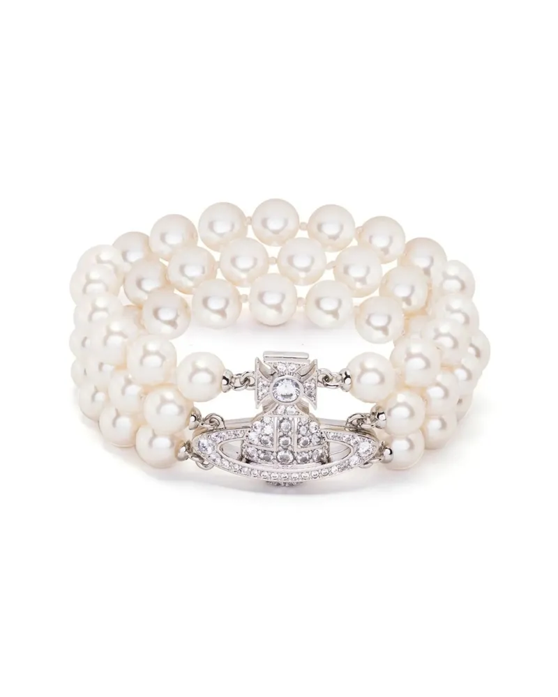 Vivienne Westwood Pearl Orb Bracelet Neutrals