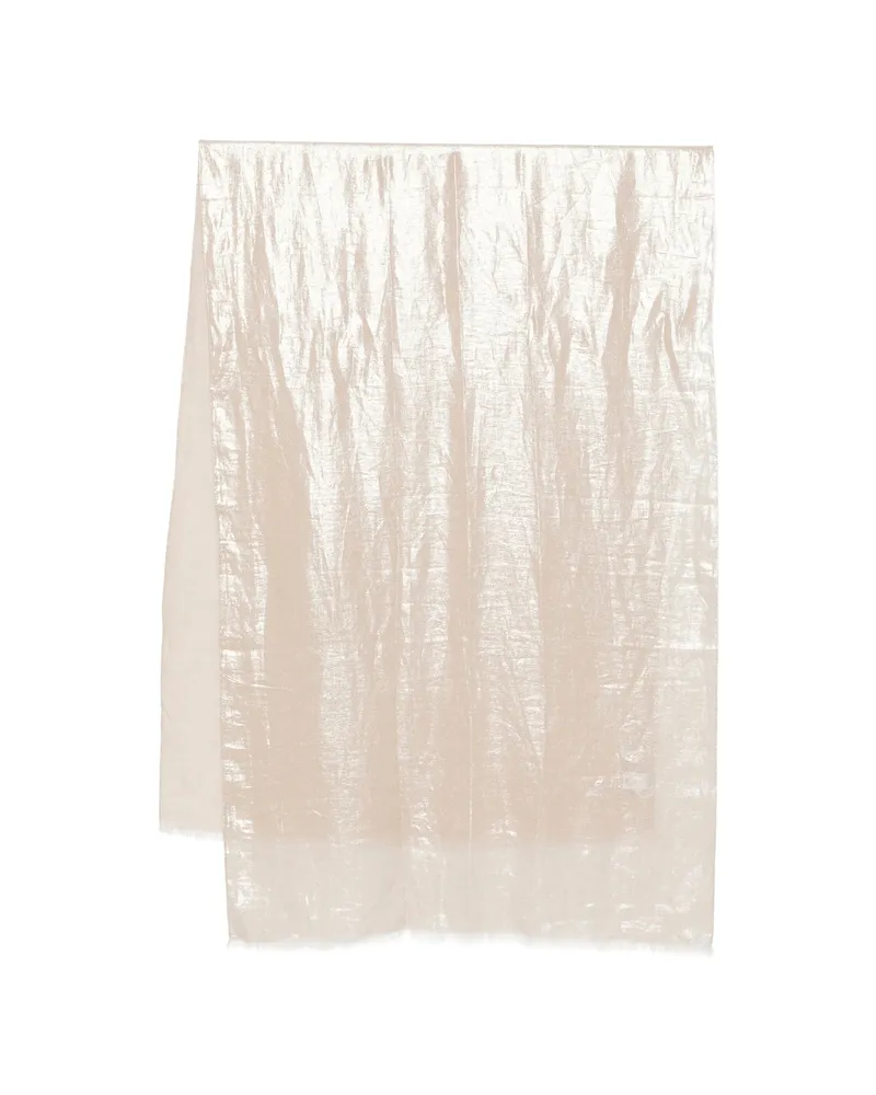 Brunello Cucinelli Fringed Scarf Neutrals