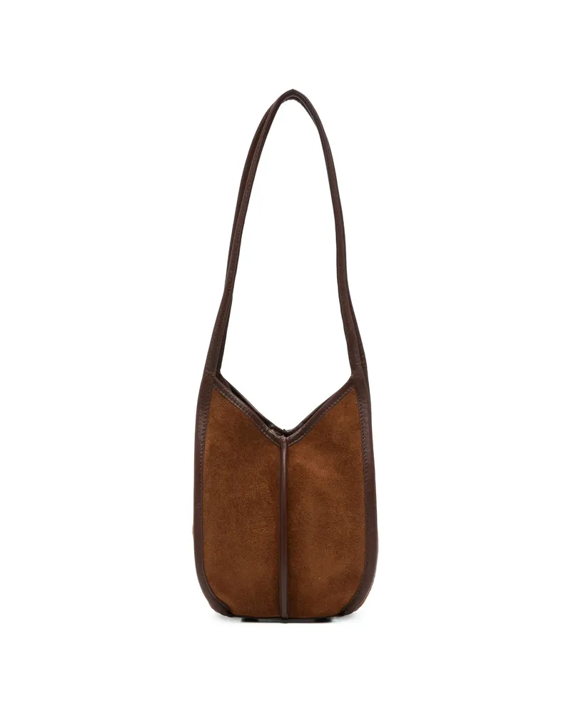 HEREU Calella Suede Shoulder Bag Brown