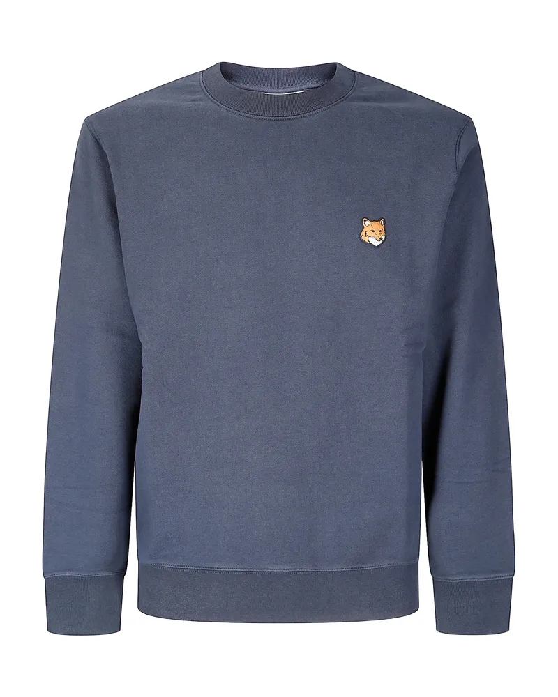 Kitsuné Logo-patch Sweatshirt Blue