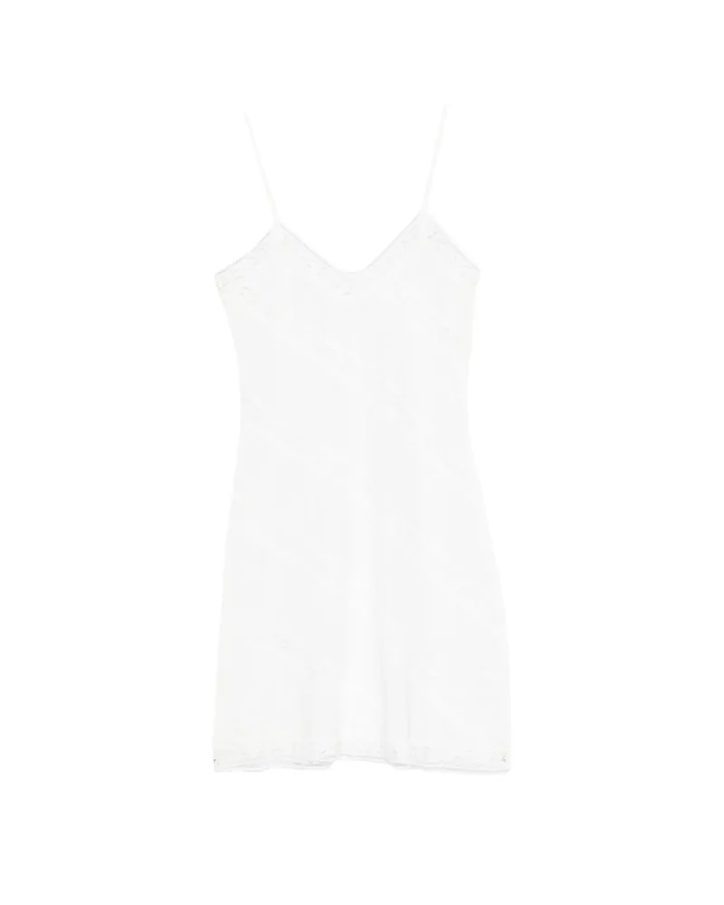 GIMAGUAS Beatrice Lace-trim Mini Dress White