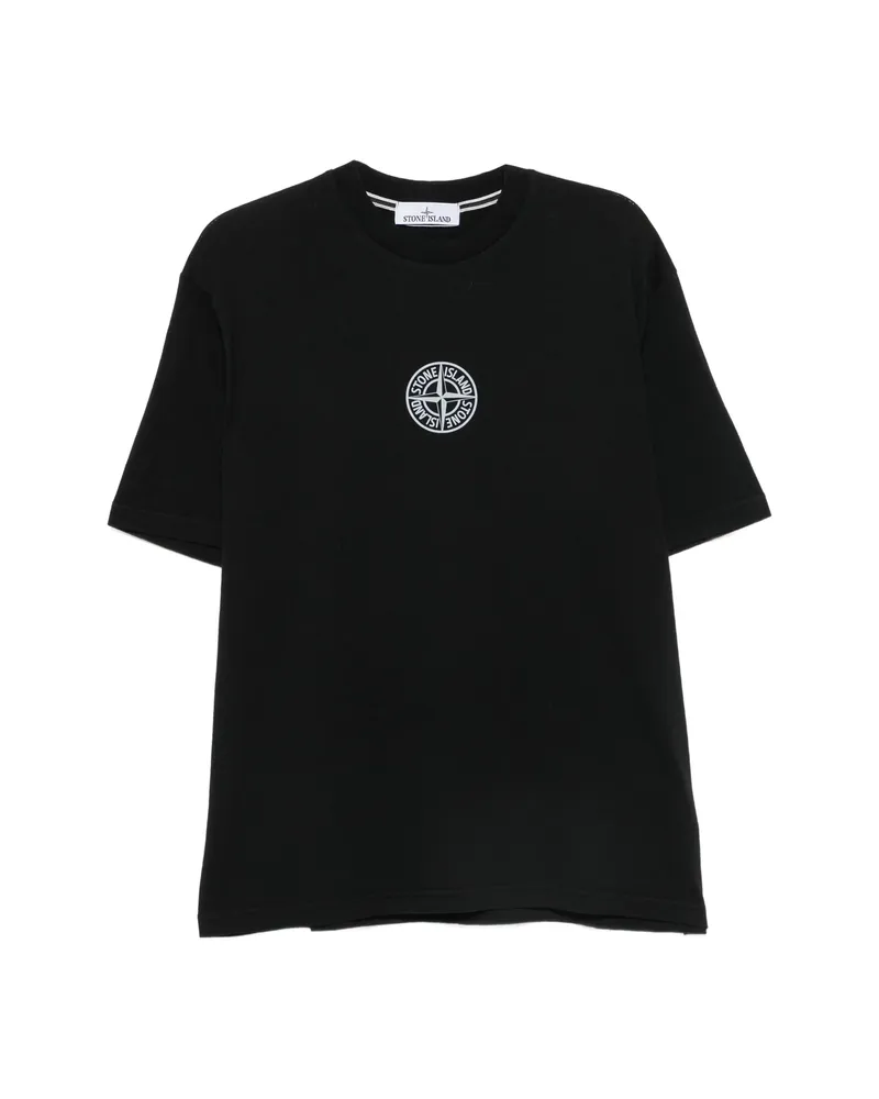 Stone Island Logo-print Crew-neck T-shirt Black