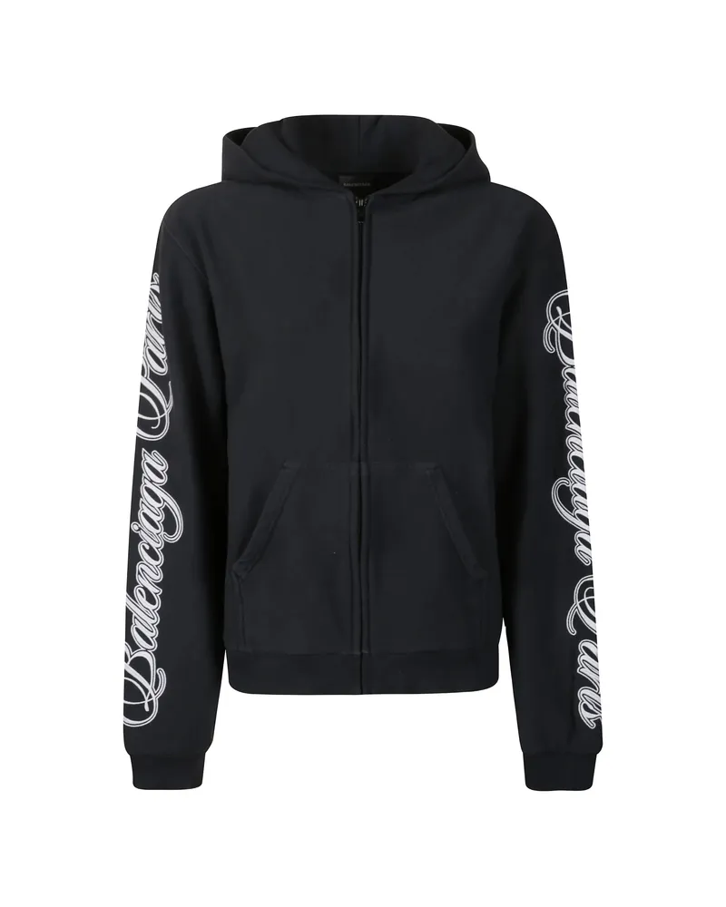 Balenciaga Zip Cotton Knitwear Black