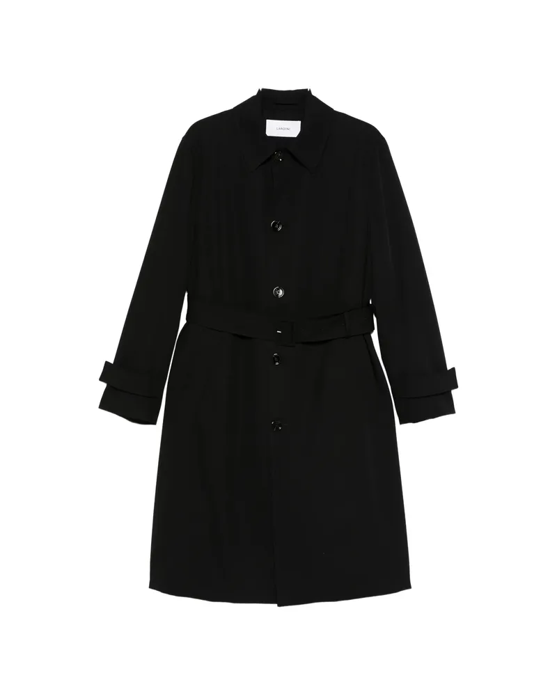 LARDINI Belted Coat Black