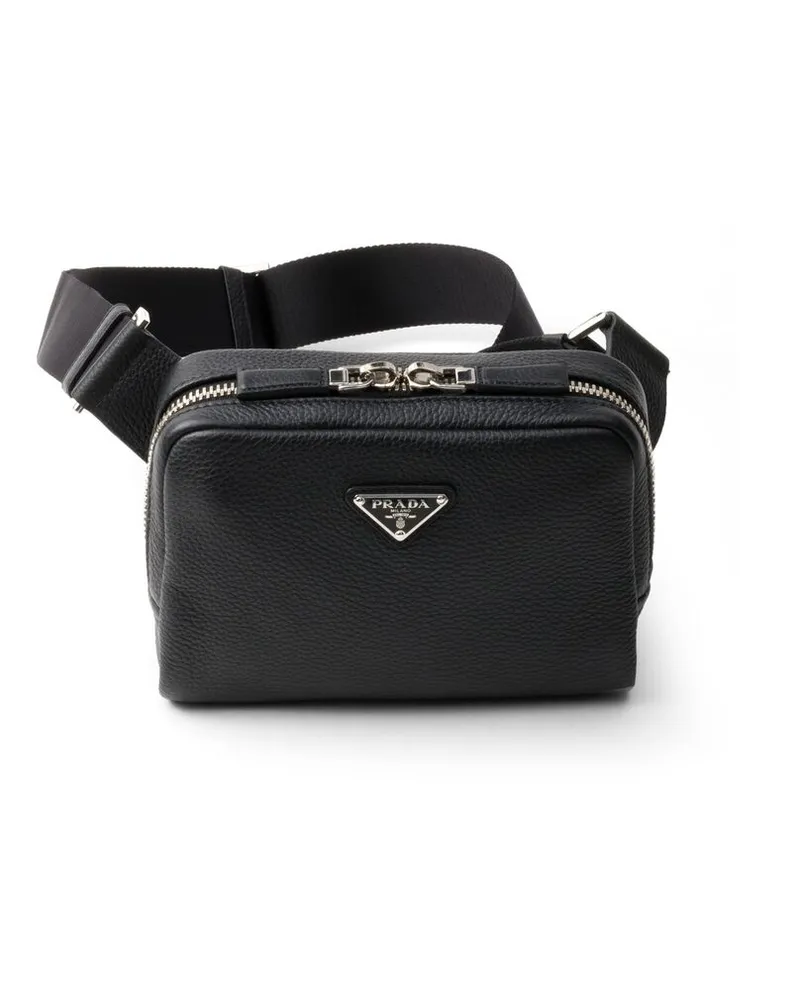 Prada Brique Saffiano Leather Bag Black