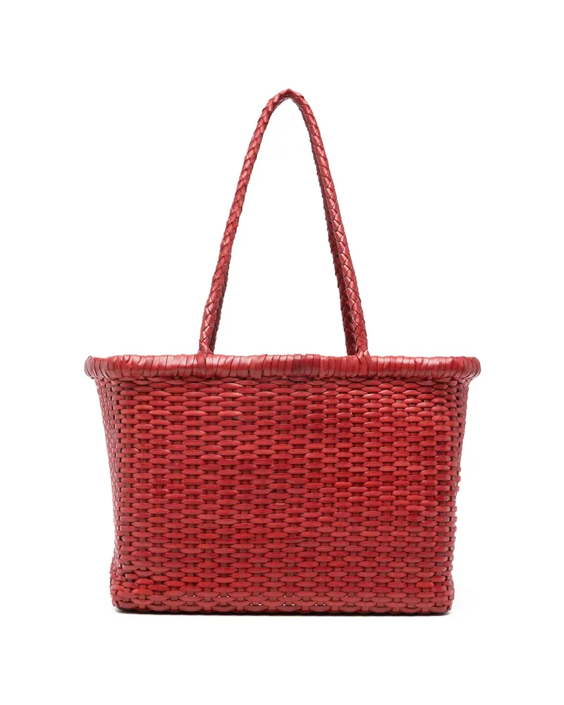 Dragon Diffusion Small Grace Basket Woven Tote Bag Red