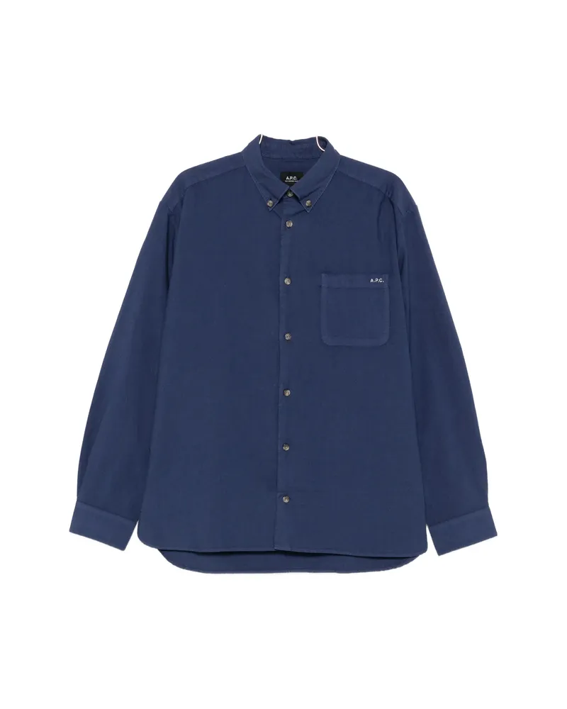 A.P.C. A. p.c. Button-fastening Pocket Shirt Blue
