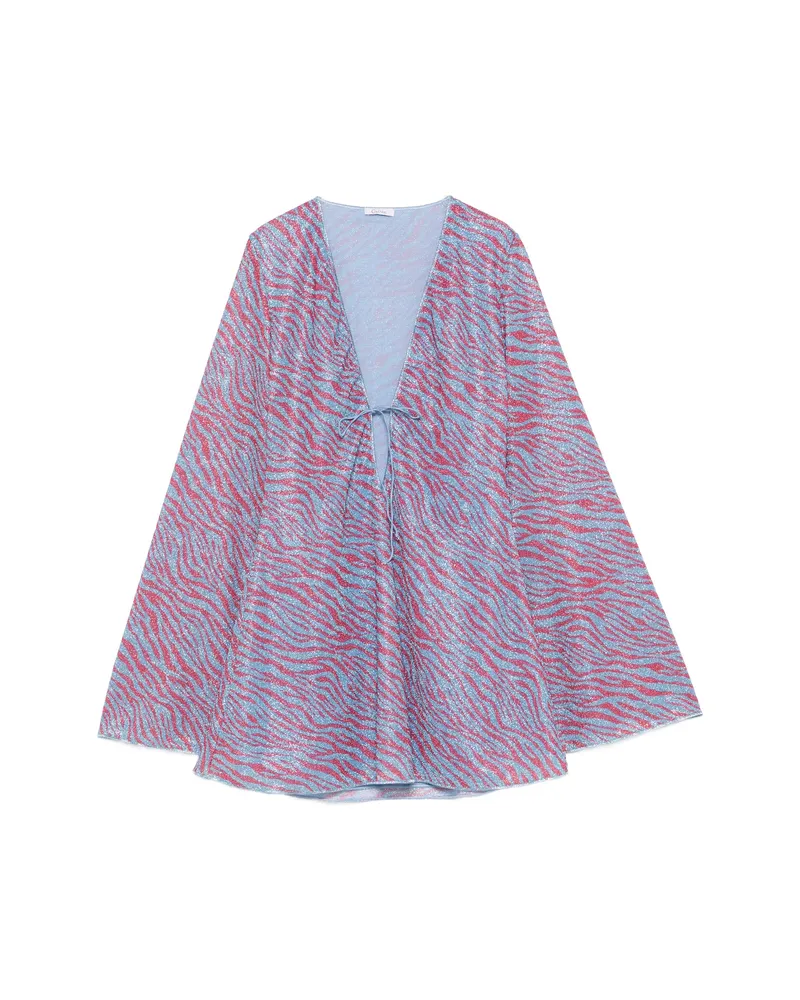 Oséree Zebra-print Mini Dress Blue