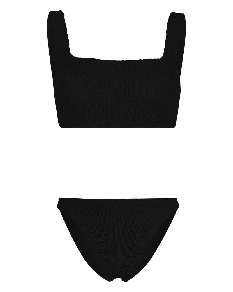 Hunza G Xandra Crinkle-effect Bikini Black