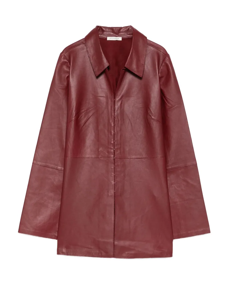 By Malene Birger Alleys Collared-panelled Shirt Red