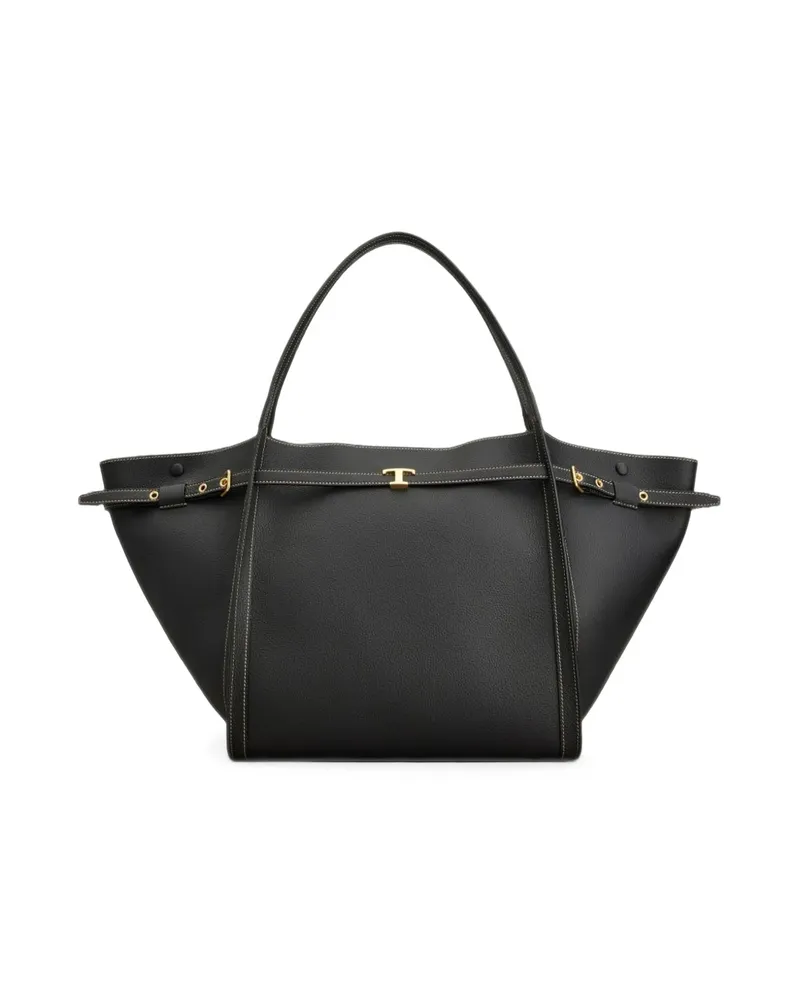 TOD'S Medium Shopping Buckle Tote Bag Black