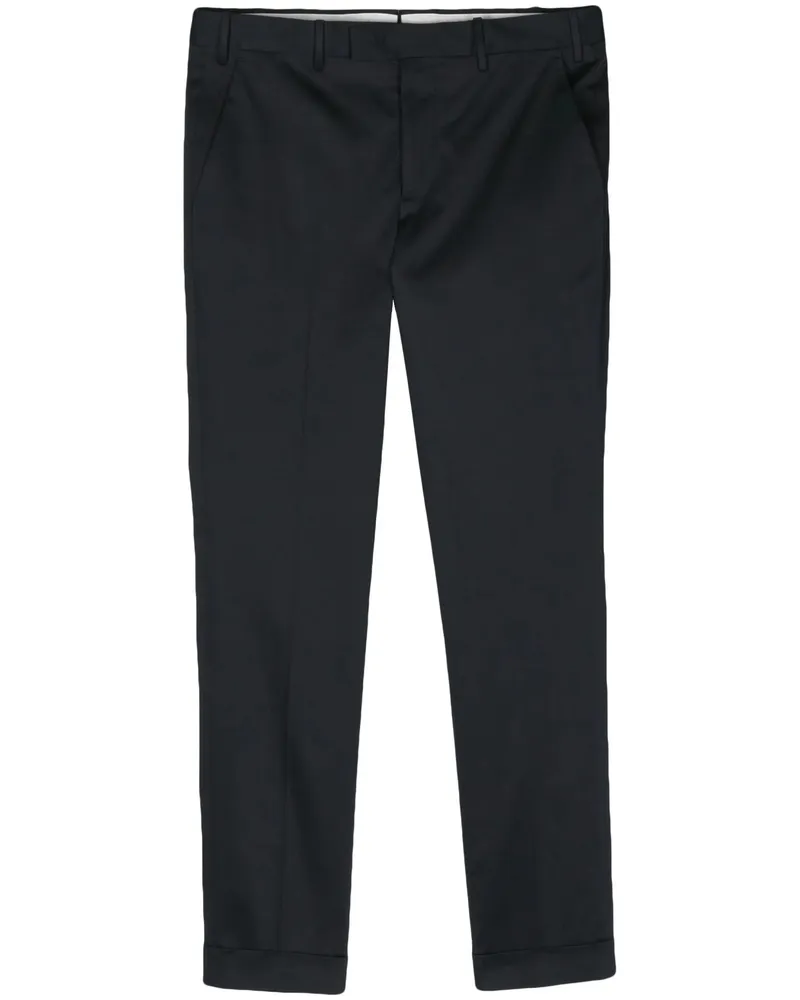 PT TORINO Mid-rise Tapered Trousers Blue