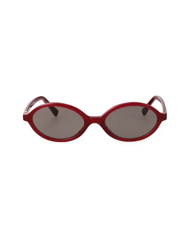 Miu Miu Oval-frame Sunglasses Red