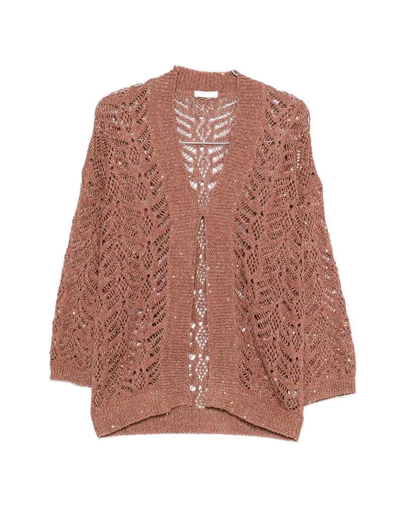 PANICALE Cashmere V-neck Cardigan Brown