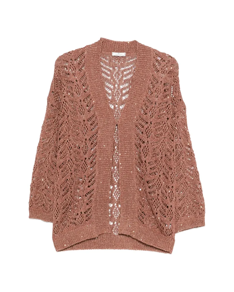 PANICALE Cashmere V-neck Cardigan Brown