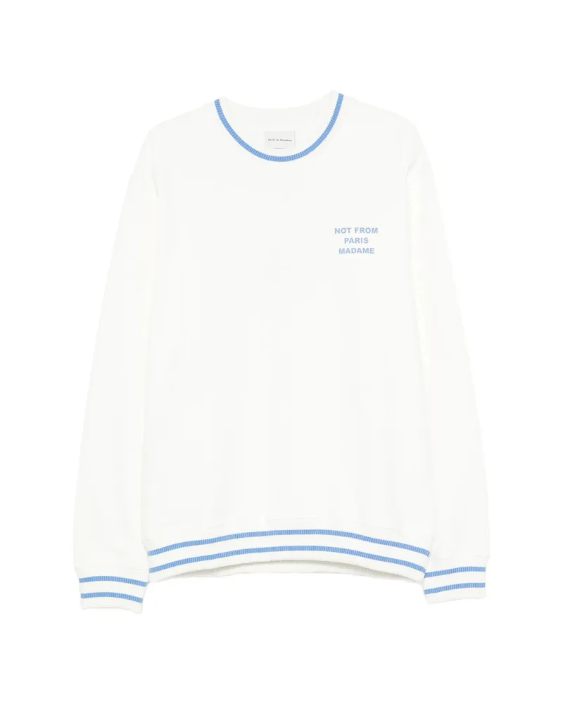 Drôle de Monsieur Sport Slogan Sweatshirt White