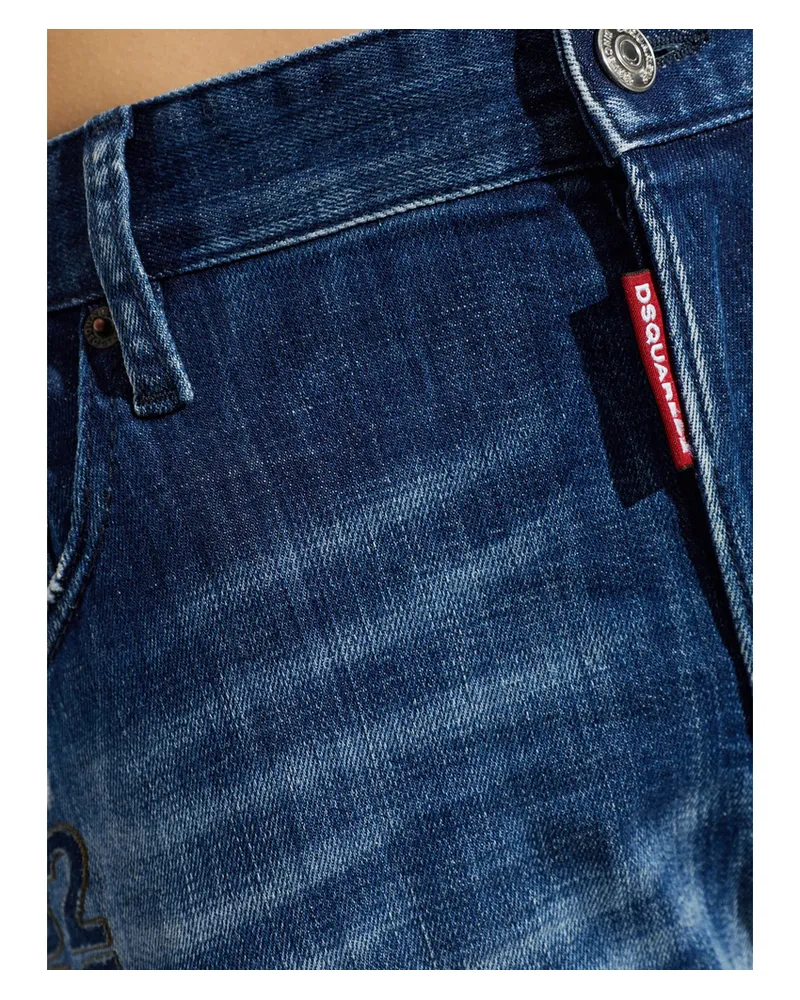 Dsquared2 Faded-effect Distressed Jeans Blue