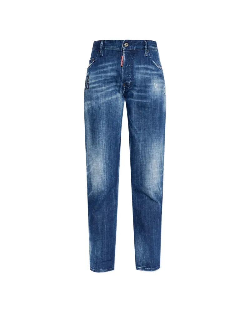 Dsquared2 Faded-effect Distressed Jeans Blue