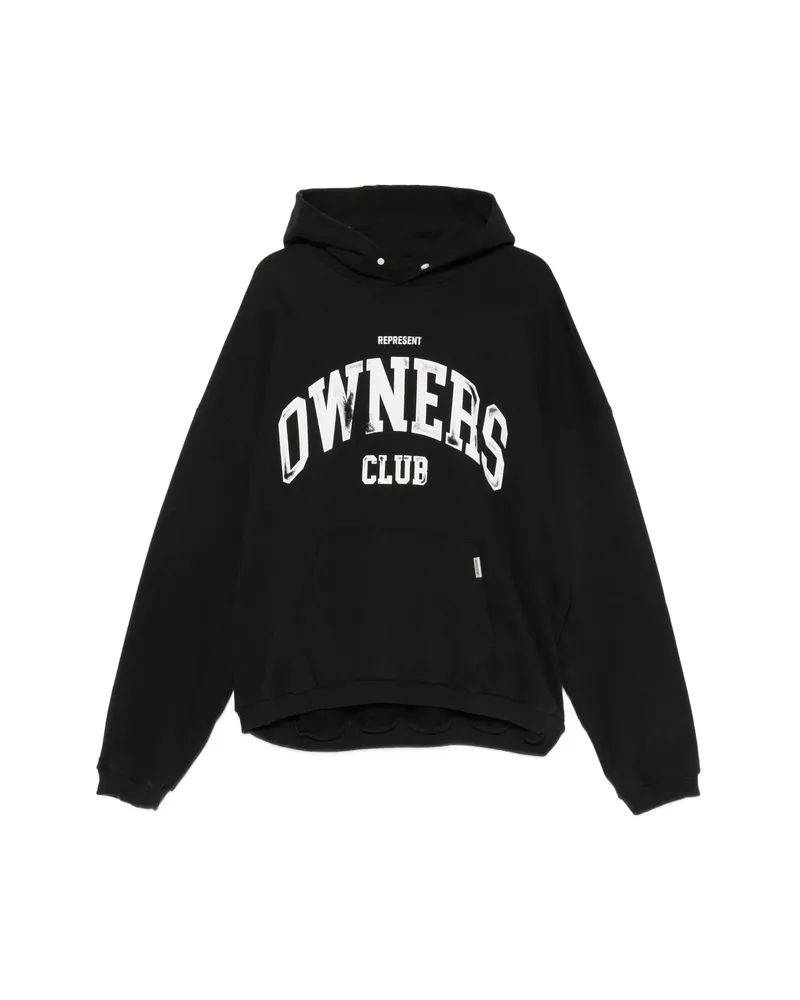 REPRESENT Owners Logo-print Hoodie Black