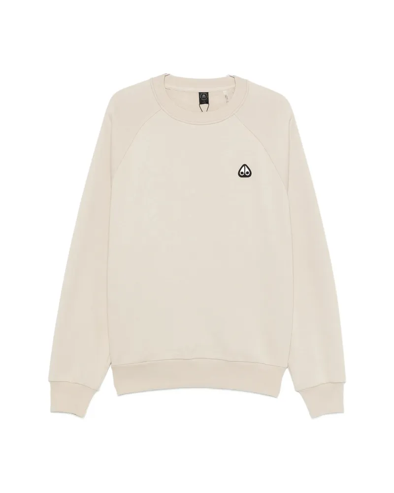 Moose Knuckles Yul Logo-patch Raglan-sleeve Sweatshirt Neutrals