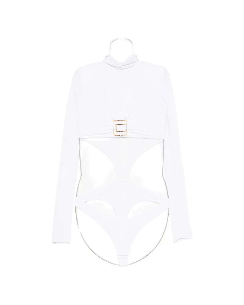 Elisabetta Franchi Logo-plaque Cropped Top White