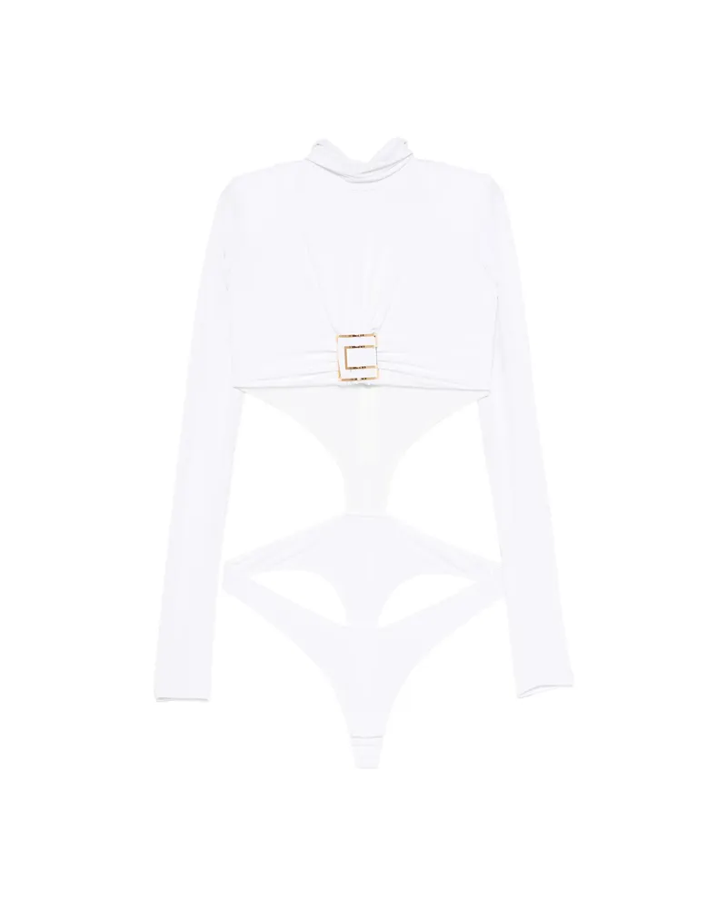 Elisabetta Franchi Logo-plaque Cropped Top White